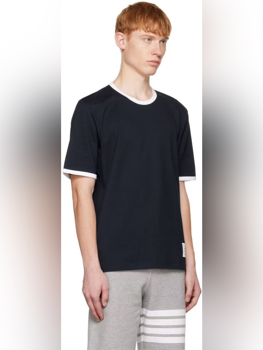 Crewneck Ringer T-Shirt with White Trim